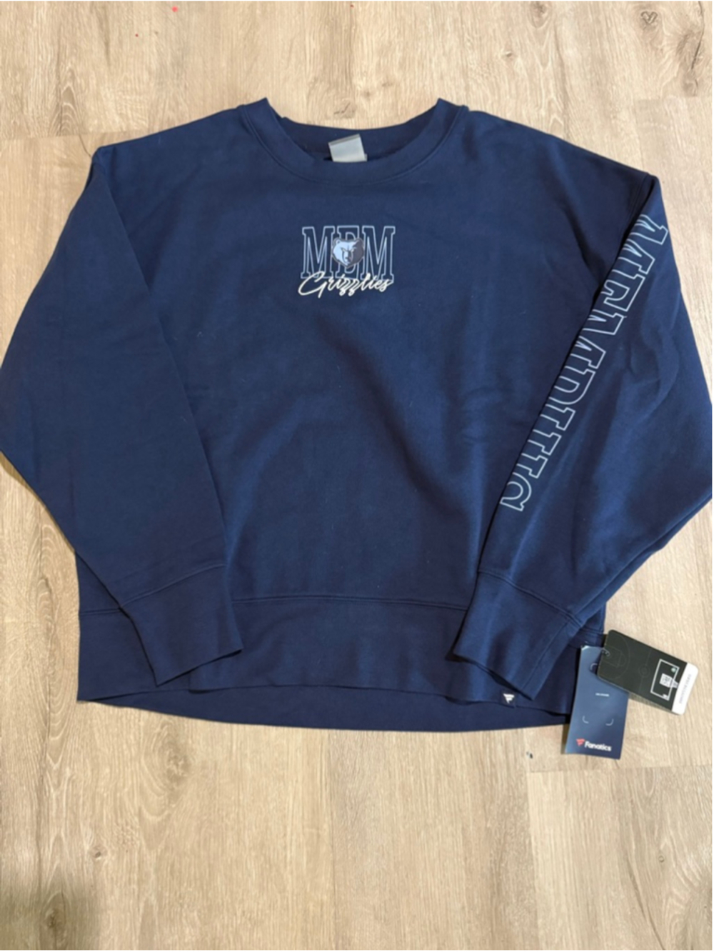 Women's Fanatics Navy Memphis Grizzlies Sweatshirt L
